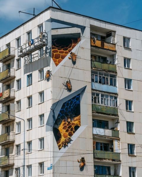 Гиперреалистичный стрит-арт Данилы Шмелёва (26 фото)