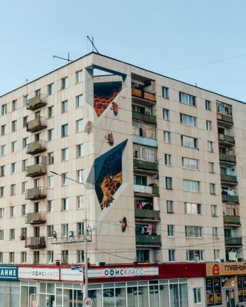 Гиперреалистичный стрит-арт Данилы Шмелёва (26 фото)