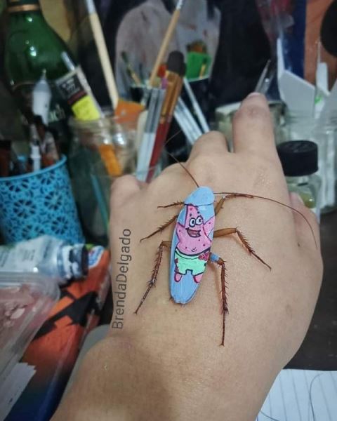 Филиппинская художница-самоучка превращает мёртвых тараканов в миниатюрные произведения искусства (9 фото)